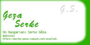 geza serke business card